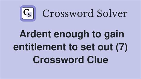 ardent crossword clue 7 letters